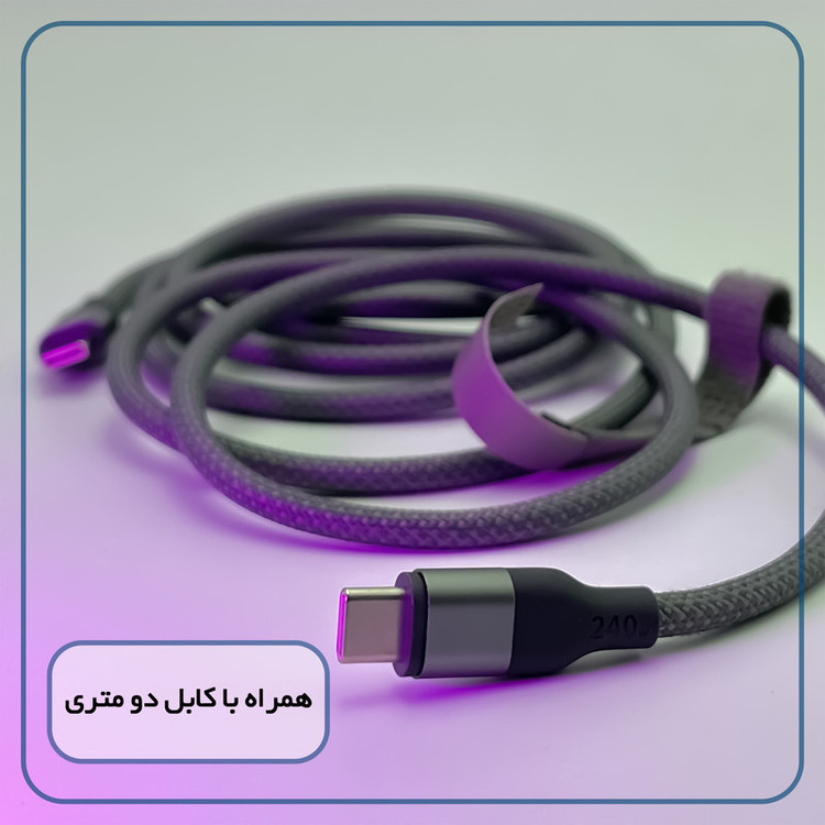 محصول نمونه تستی شارژر دیواری 65 وات 3 پورت وونک مدل PD65w به همراه کابل USB-C